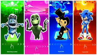 Tiles Hop - Crazy frog Meme Song vs Alien Dance vs Sonic BooM vs Cartoon Cat Meme Song