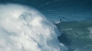 Portugal | El alemán Steudtner surfea los 26, 21 metros de la mayor ola del mundo