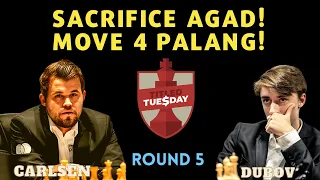 OPENING PALANG!  SACRIFICE AGAD SI DUBOV! Carlsen vs Dubov! Title Tuesday August 23 Late Round 5