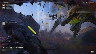 Slapped by a dying Bile Titan - Helldivers 2