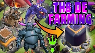 HOW TO TH8 DARK ELIXIR FARM - Three TH8 DE Farming Strategies - Clash of Clans - Easy Farming