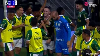 GOL DE ANIBAL MORENO Palmeiras x Santos | Melhores Momentos | FINAL PAULISTÃO 2024