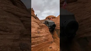 The LJ hitting the Chute in sand Hollow Utah.