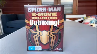 Spider-Man 8-Movie Collection Blu-Ray set unboxing