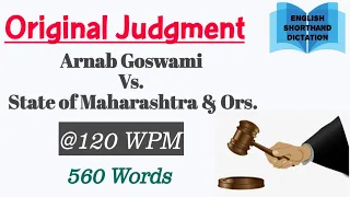 Original Judgment Dictation |Legal Shorthand Dictation | 560 words | 120 WPM