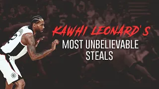 Kawhi Leonard's Most Unbelievable Steals😲