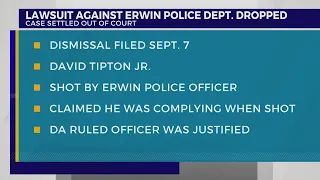 Settlement reached in lawsuit claiming Erwin officer shot complying man in face