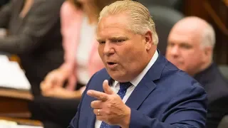 Doug Ford heckled in Ontario legislature over council plan