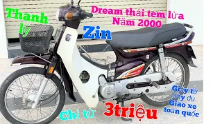 Dream Honda Thái 2000 Zin,Cực Hiếm tem lửa 81,Máy Nhật giá thanh lý chỉ từ 3triệu,giao xe tận nhà