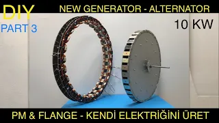 LOW SPEED HIGH EFFICIENCY ALTERNATOR, GENERATOR PROJECT - 10KW GENERATOR - PART 3