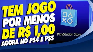 CORRE! TEM JOGO POR MENOS DE R$ 1 REAL AGORA NO PS4 E PS5 NA PS STORE!