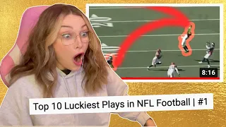 New Zealand Girl Reacts to TOP 10 LUCKIEST PLAYS IN NFL FOOTBALL / PART ONE