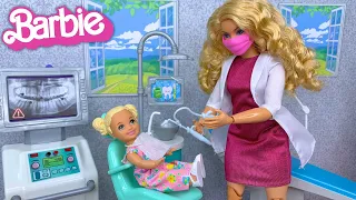 Barbie & Ken Doll Family Dentist Visit Story