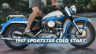 1957 Harley Davidson Sportster Cold Start