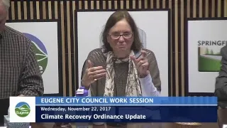 Eugene City Council Wednesday Work Session: November 22, 2017