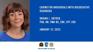 Caring for Individuals with Dissociative Disorders