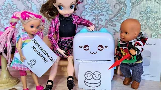 WE DON'T TALK FOR 24 HOURS, Katya and Max are a cheerful family! Funny BARBIE Dolls Darinelka TV