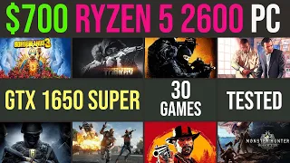 GTX 1650 Super | Ryzen 5 2600 test in 30 recent games | 1080p