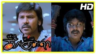 Kanchana Movie Scenes | Raghava behaves strange in saree shop | Raghava behaves like a woman |Muni 2