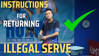 Instructions for returning illegal serves with Grandmaster Hoang Chop | Table Tennis Review