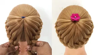 very easy festival hairstyle // unique hairstyle // quick hairstyle