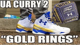 Under Armour Curry 2 "Gold Rings" On Feet Review (Not Dad Shoes)