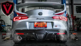 Valvetronic Designs MK5 SUPRA Exhaust SOUND + INSTALL | Before and after