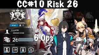 [Arknights] CC#10 Day 1-2 Max Risk / Risk 26 ; 6 ops [ Londinium Oustkirts]