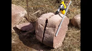 Раскалываем камень поперёк слоёв.