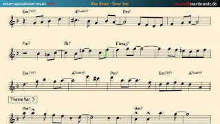 How to play "Blue Bossa" for Tenor Saxophone and Band including Solo