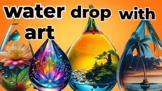 Water drop with art | Beautiful home Decoration piece | living room decorat | flower Decoration