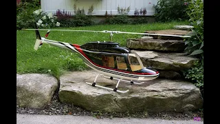 Roban Bell 206 700 size scale conversion third hover, almost ready for the field.