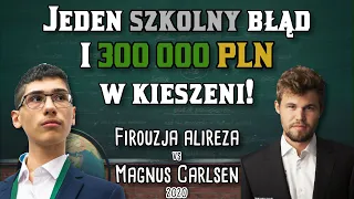 JEDEN błąd i GWARANTOWANE 300 000 PLN za 1 miejsce!!! || Firouzja Alireza vs Magnus Carlsen, 2020