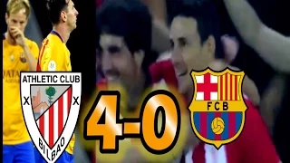 GOLES ATHLETIC BILBAO VS BARCELONA 4 0 SUPERCOPA DE ESPAÑA 2015 Ida Spain Supercup Goals 1st Leg