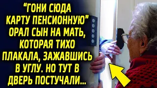 Стук в дверь прервал речь сына по поводу пенсионной банковской карты, а за ней находился…