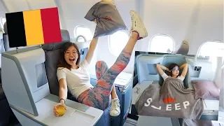 Flying Air Belgium Business Class! YouTubers' Trip to Belgium ◆ Emi ◆