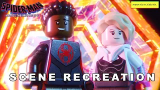 Gwen and Miles Swinging Scene Recreated in LEGO