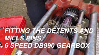 Fitting the detents and mills pins in the David Brown 990 6 speed gearbox #52