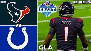 Texans vs. Colts | Stefon Diggs, Adonai Mitchell | 2024 NFL Draft Rosters | Madden 24 PS5