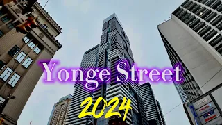 4K - 2024 Downtown Toronto -Yonge street - كندا - تورنتو