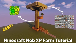 Minecraft:  Easy Mob XP Farm Tutorial 1.19 (bedrock/java/ps4/xbox/mcpe) (without spawner)