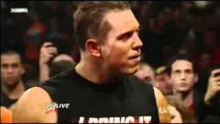 The Miz Attacks John Cena As The Rock - WWE Raw 3/14/11