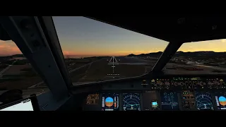 A320 Stunning LANDING IBIZA SPAIN Airport Runway 24  | Cockpit View