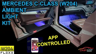 NEW, improved App Controlled Ambient Light Kit on 2008-2014 Mercedes W204 C-Class