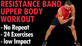 25 Minute Resistance Band Upper Body Workout - 24 Resistance Band Exercises [No Repeats]