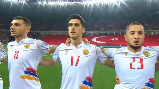 Anthem of Armenia at the Turkish stadium