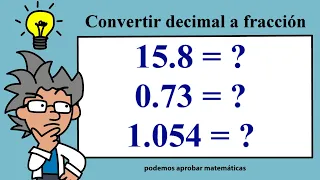 CONVERTIR DECIMAL A FRACCIÓN FÁCIL Y RÁPIDO