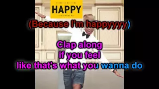 Karaoke : Happy - Pharrell Williams (Official instrumental with Background Vocals)