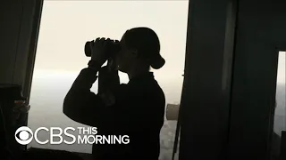 Onboard the USS Ross during military drills in the Black Sea as Russian Navy monitors