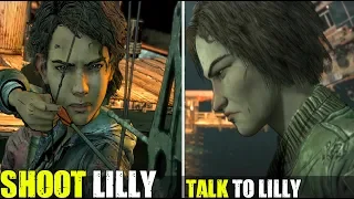 Clementine Shoots Lilly VS Talk To Lilly (All Choices) - TWD Final Season Episode 4